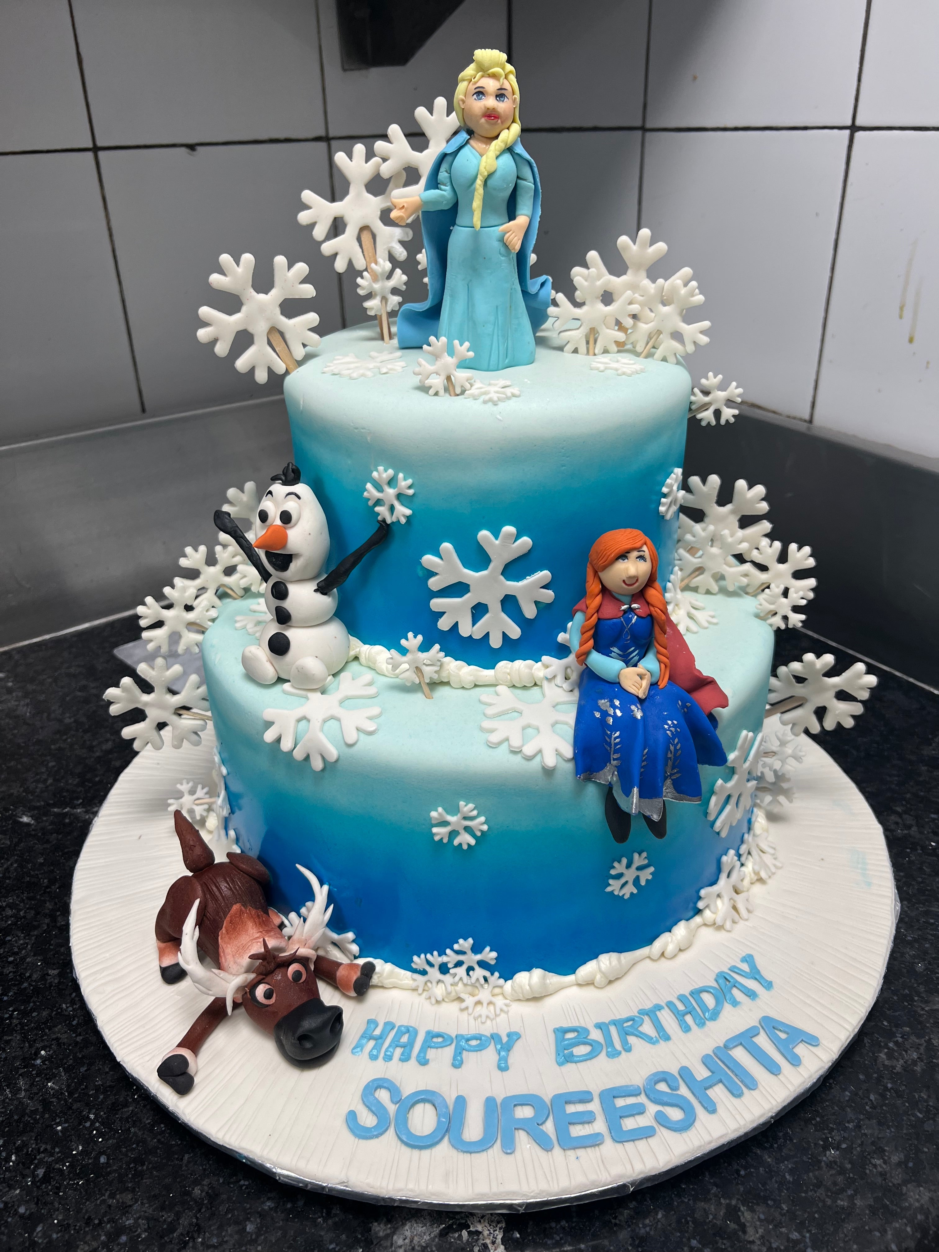 Frozen Icing Cake with 2D Elsa Image - B0634 – Circo's Pastry Shop