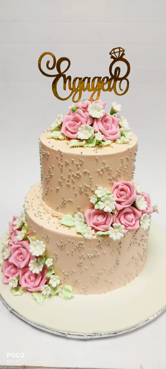 Order Two Tier Cake for 25th Anniversary | Doorstep Cake